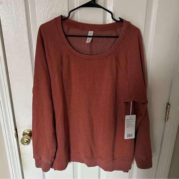 NWT Balance Collection - Burnt Orange Scoop Neck Crewneck - Picture 2 of 6